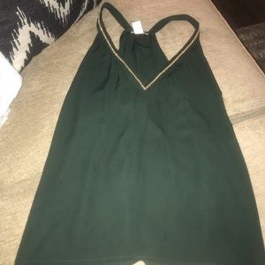 Dark Green Embellished Tank
